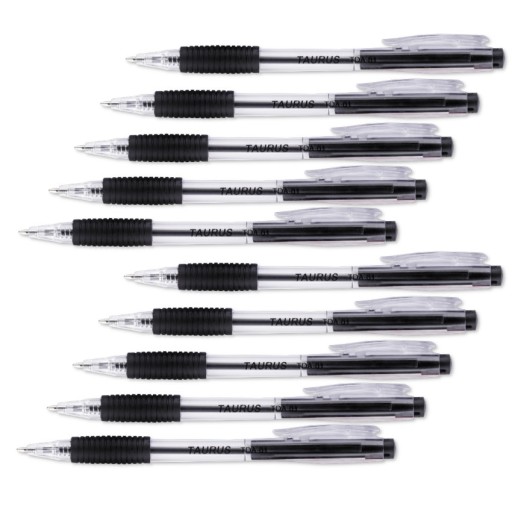 Sada 10ks automatických guľôčkových pier Taurus Black