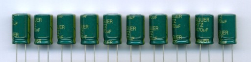 470uF 35V NÍZKY ESR ELEKTROLYTICKÝ KONDENZÁTOR DLHEJ ŽIVOTNOSTI (10 KS)