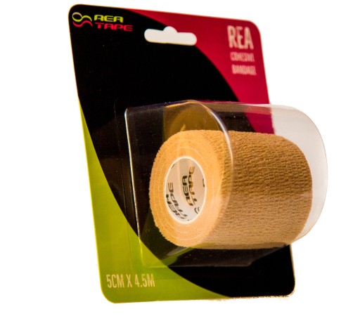 Elastická samolepiaca kohézna bandáž Rea Tape 5cm x 4,5m BÉŽOVÁ