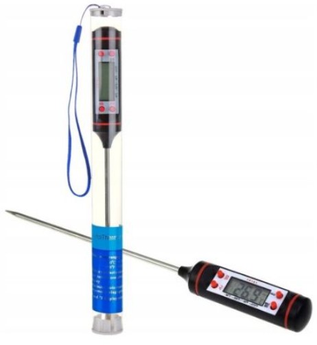 LCD pin teplomer, kuchynská sonda, mäso, víno