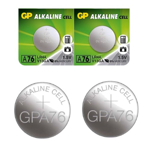 2x AG13 GP ALKALICKÉ BATÉRIE LR44 A76 1154 G13
