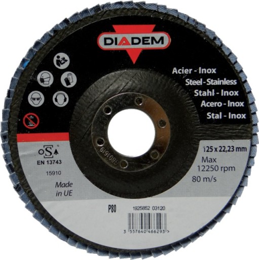 Vejárový brúsny kotúč 125mm K80 DIADEM