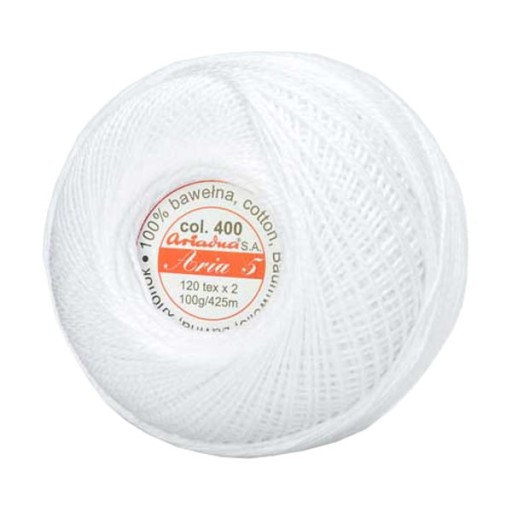 Cordonek Aria 5 col 400 Biela