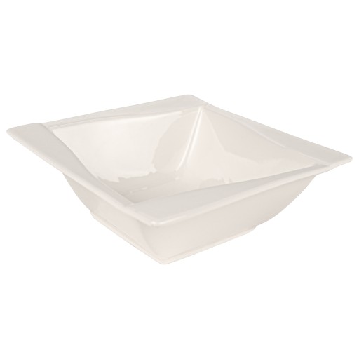BIELA ŠTVRTÁ MISKA NA ŠALÁT PORCELÁNOVÁ MISKA Štvorcová Štvorcová ŠALÁTOVÁ MISKA