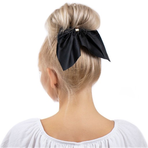 Gumička do vlasov SCRUNCHIES BOWN, čierna