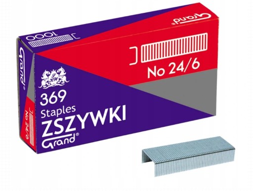 KANCELÁRSKE SVORKY 24/6 - 1 balenie 1000 ks GRAND