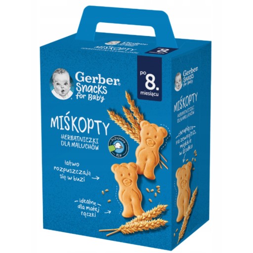 Miśkopty sušienky pre deti Vitamíny 8 m+ Gerber Nestlé 180 g