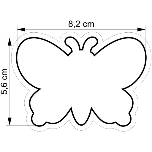 VEĽKONOČNÁ formička Vykrajovač na perníčky EASTER Butterfly Butterfly 8cm