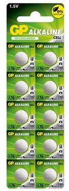 10x alkalická batéria GP Super LR44 A76 AG13 G13