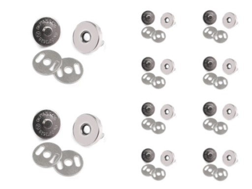 MAGNETICKÉ UZAVORENIE TAŠKA niklové 18mm 10 ks