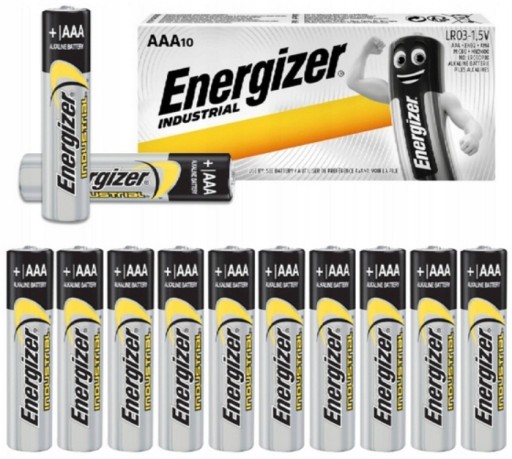 10x VÝKONNÝ ENERGIZER INDUSTRIAL LR03 R3 AAA BATÉRIA