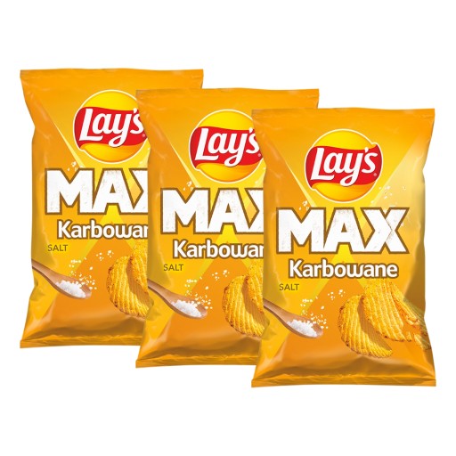 Lay's Max Crimped zemiakové lupienky solené 3x 120 g