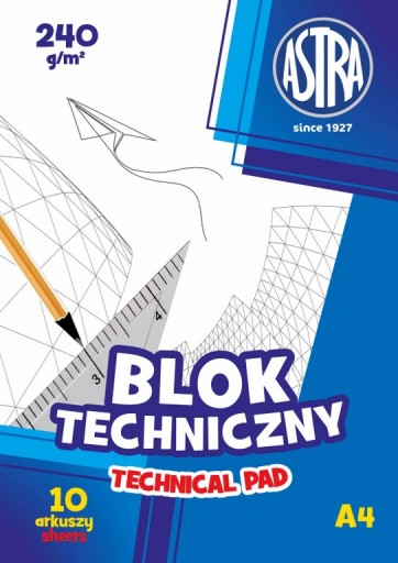 ASTRA A3 technický blok 240g