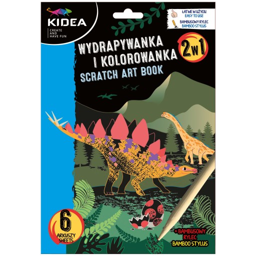 Škrabacie a omaľovánky 2V1 DINOSAURY