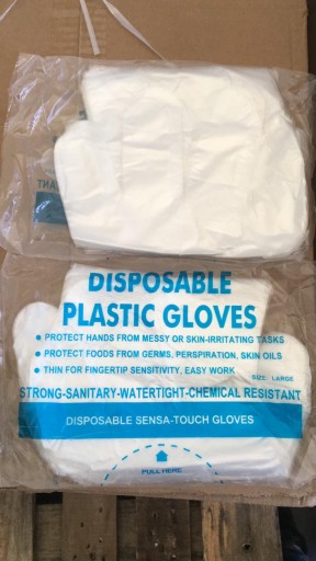 Ochranné rukavice HDPE fóliové rukavice L 100 ks