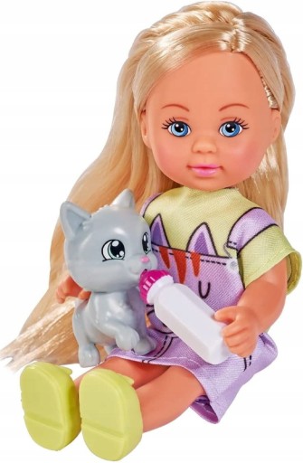 BÁBIKA EVI LOVE 12 CM S MAČIČKOU A FĽAŠOU MAČIČKA