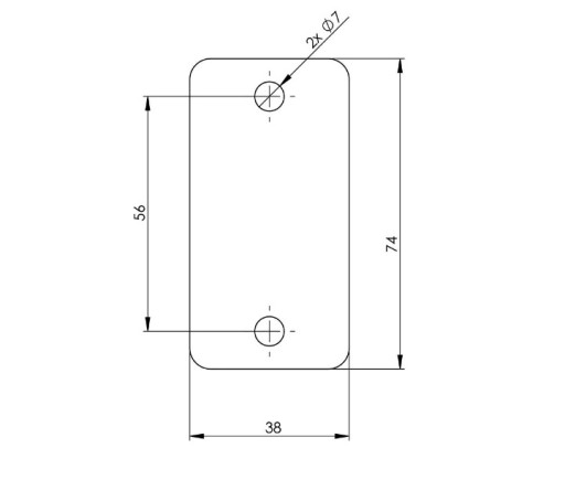 NASTAVITEĽNÝ PÁNT M12 74X38 SKRUTOVANÝ K BRÁNKE