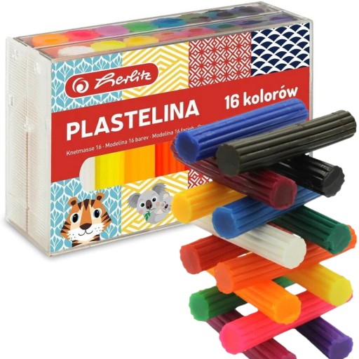 Herlitz školská plastelína pre deti, 16 farieb