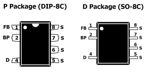 LNK626PG DIP-8C 7PINOVÝ IC OBVOD