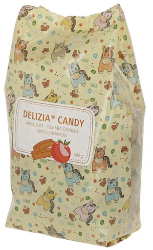 DELIZIA CUKROVINKY PRE KONE JABLKO/ŠKORICA 600G