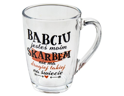 SKLENENÝ hrnček NA BABIČKOVÝ DEŇ BABIČKOVÝ HRNČEK NÁDHERNÝ BABIČKA 300 ML