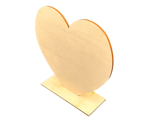 DREVENÉ SRDCE SRDCE NA STOJANKU DECOUPAGE DARČEK NA VALENTÍNA 14CM
