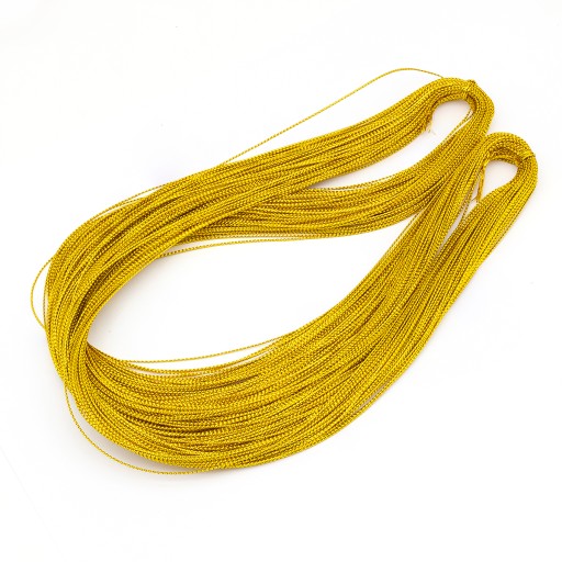 Vyšívacia niť, metalická, zlatá, 0,8 mm, 100 m/návin