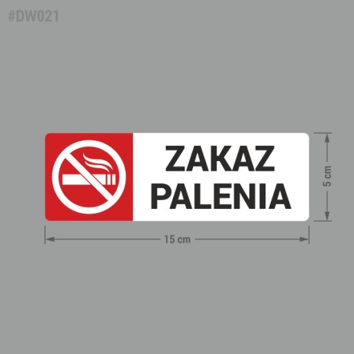 Zákaz fajčenia - nálepka 5x15