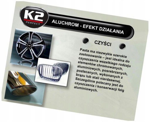 K2 LEŠTIACA PASTA NA CHROM A HLINÍKOVÉ KOVY K2