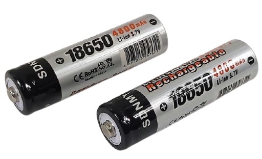 2x nabíjateľná 18650 4800 mAh 3,7V LI-ION batéria