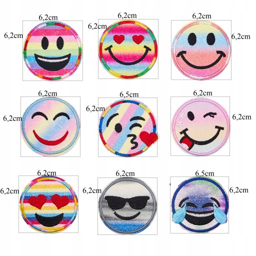 MIKI EMOJI TERMO záplaty nažehľovacie SET