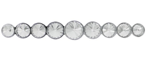 Nábytková úchytka s chrómovými kryštálmi, rozteč 128 mm - UKS010 AMIX