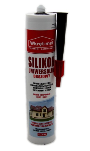 Univerzálny hnedý silikón 310ml Klimas Wkręt-Met