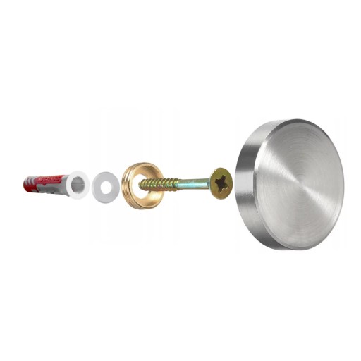 Kryt 16mm Montážna krytka na zakrytie skrutky, sada 2 ks, strieborná