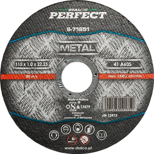 Oceľový štít 125 x 1,0 x 22 tenký PERFECT STALCO