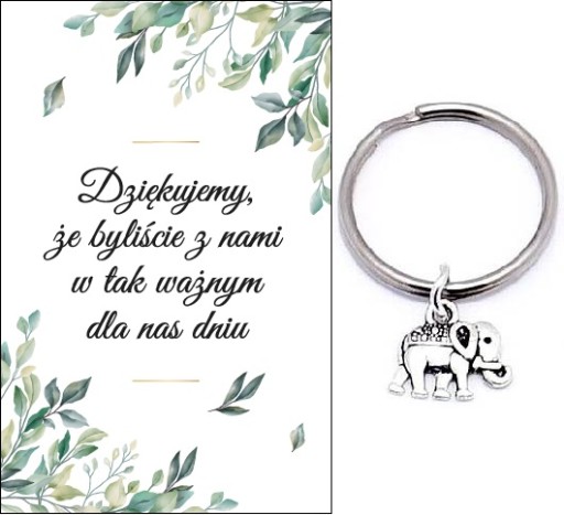 ĎAKUJEME HOSTOM DARČEK SVADOBNÝ SVADOBNÝ SVADOBNÝ SLON SPOMIENKY KĽÚČOVKA