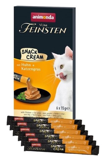 Animonda Vom Feinsten Snack Krémové cestoviny s kuracím mäsom 6 x 15g Mačka