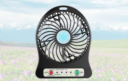 MINI VENTILÁTOR STOLNÝ VENTILÁTOR USB BATÉRIA 74