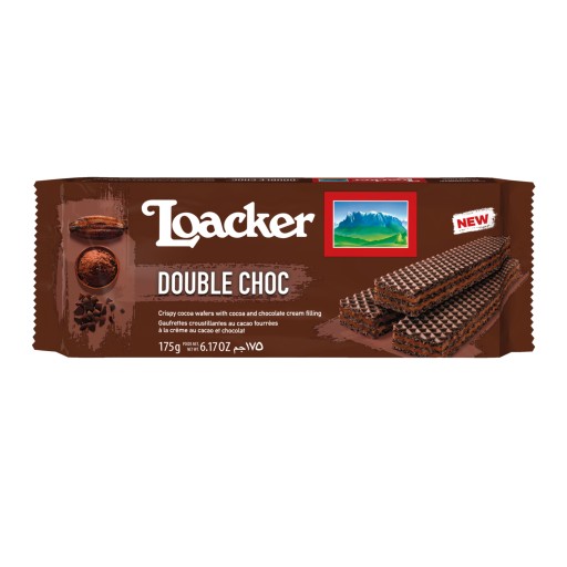 Loacker Classic Double Choc kakaové oblátky 175 g