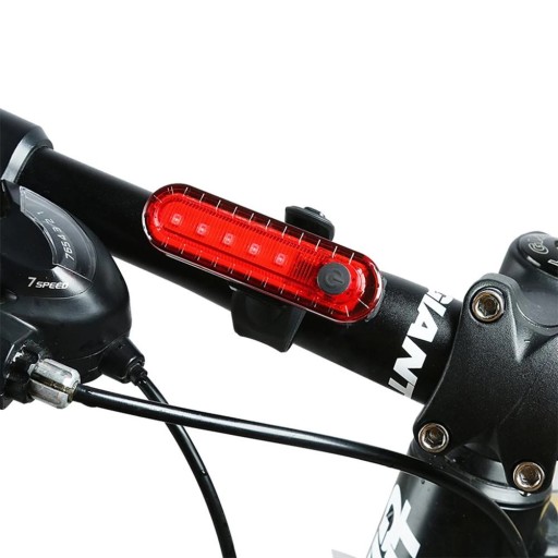 LAMPA cyklo baterka ZADNÁ LED USB, sedlovka E088