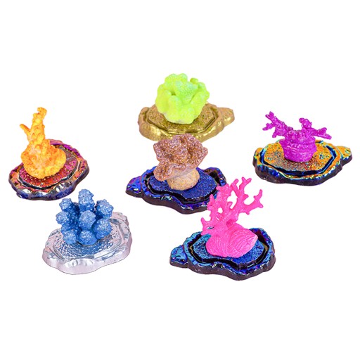 3x MAGICKÝ KORALOVÝ ÚTES RASTÚCI VO VODE SENZORY HRAJÚCEJ RASTLINY