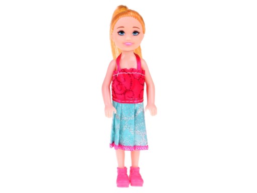 Rozkošná mini bábika 13 cm v šatách do domčeka ZA4628