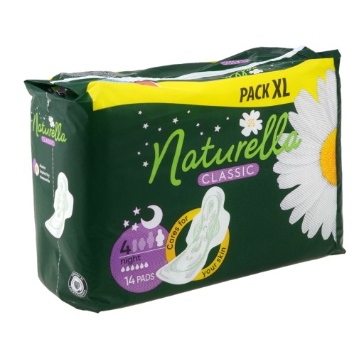 NATURELLA NIGHT CLASSIC hygienické vložky 14 KS S KRÍDLAMI PRE NOC ABSORBENT XL