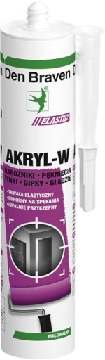 DEN BRAVEN ACRYLIC-W ELASTICKÝ AKRYLOVÝ TESNENIE, BIELY 280ml