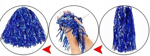 2 ks CHEERLEADER POMPONS CHEERLEADER CHILDREN strieborná