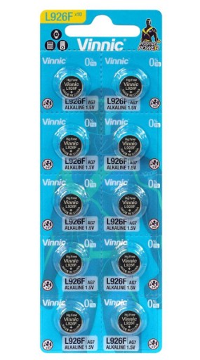 10x BATÉRIA AG7/L926F/G7/LR57/GP95A ALKALICKÁ 1,5V 42mAh
