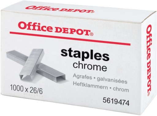 Sponky 26/6 1000 KS strieborné Office Depot