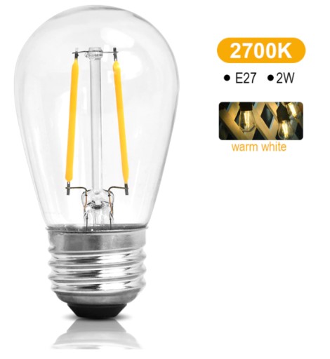 LED žiarovka S14 LED 2W 2800K WARM GIRLAND