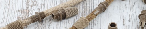 zlatá vsuvka, zlatý káblový zámok M10x1 na podkrovnú retro zásuvku E27 a E14
