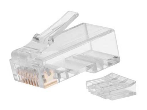 RJ45/8P8C UTP zástrčka kat.6, krútená dvojlinka, lanko AWG24-27, 10 ks.